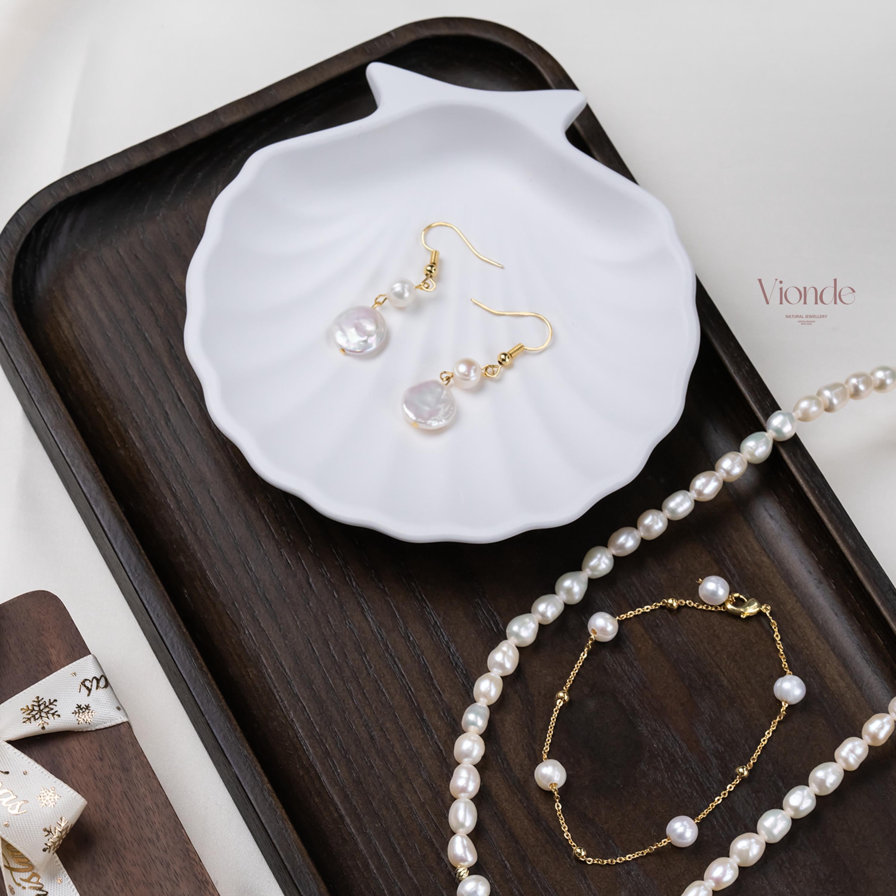 Baroque Pearl Dangle Earrings