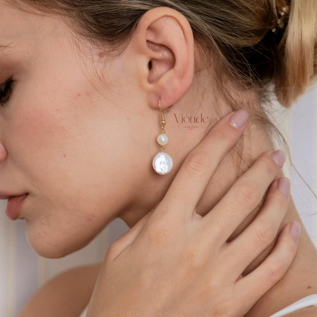 Baroque Pearl Dangle Earrings