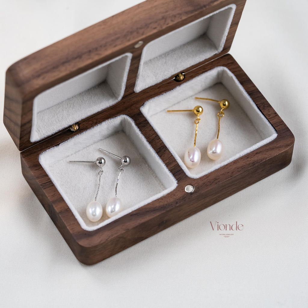 Silver Pearl Drop Earrings