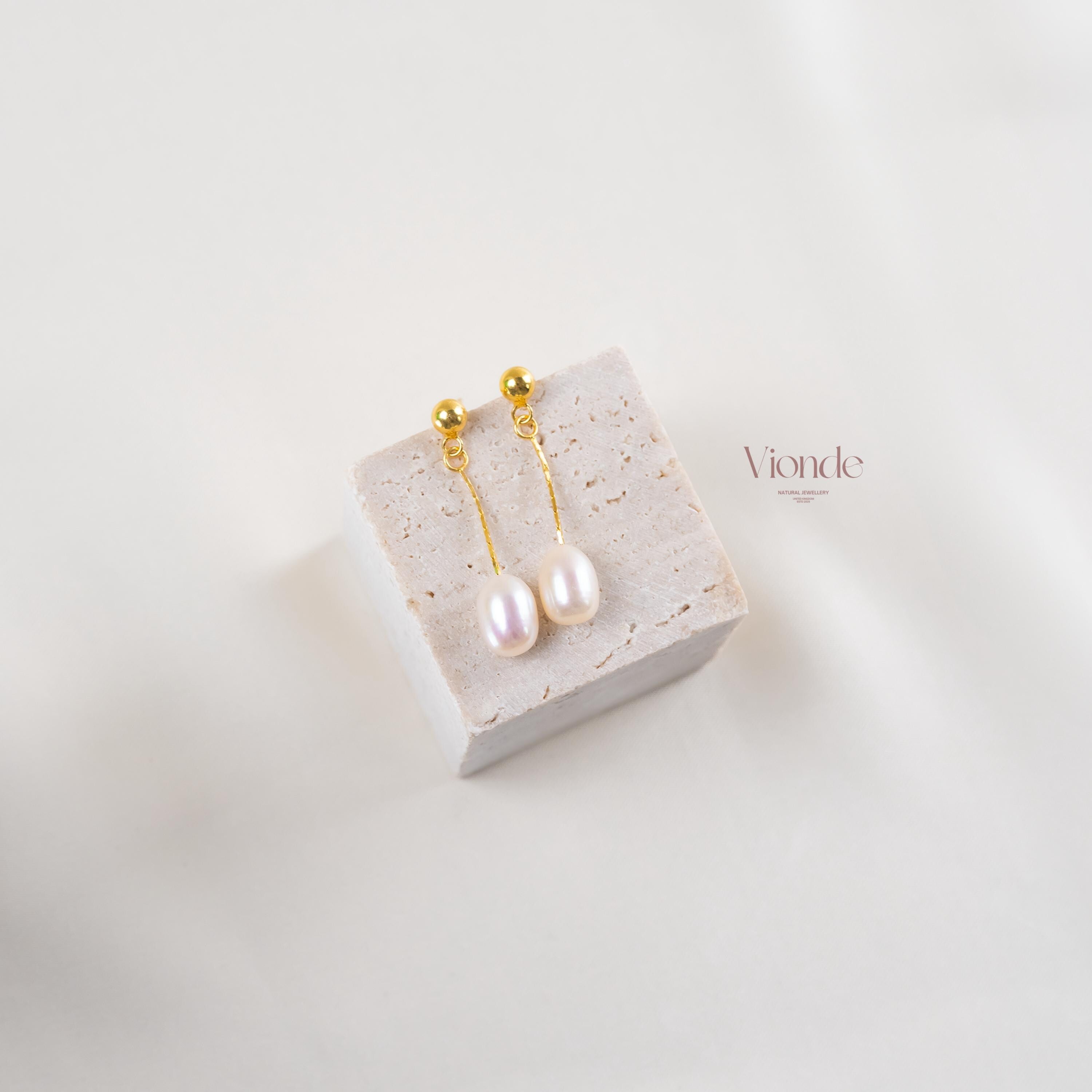 Silver Pearl Drop Earrings