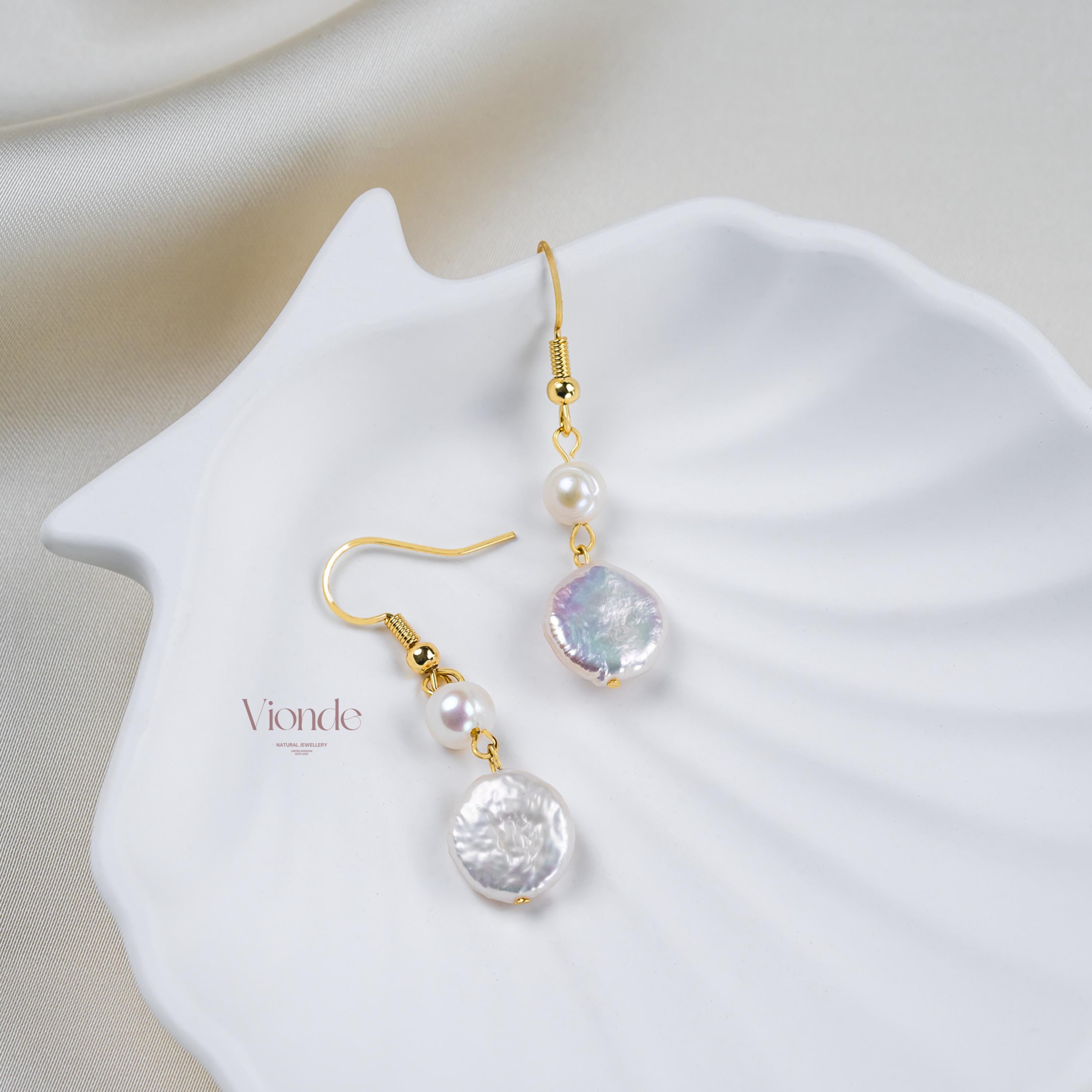 Baroque Pearl Dangle Earrings