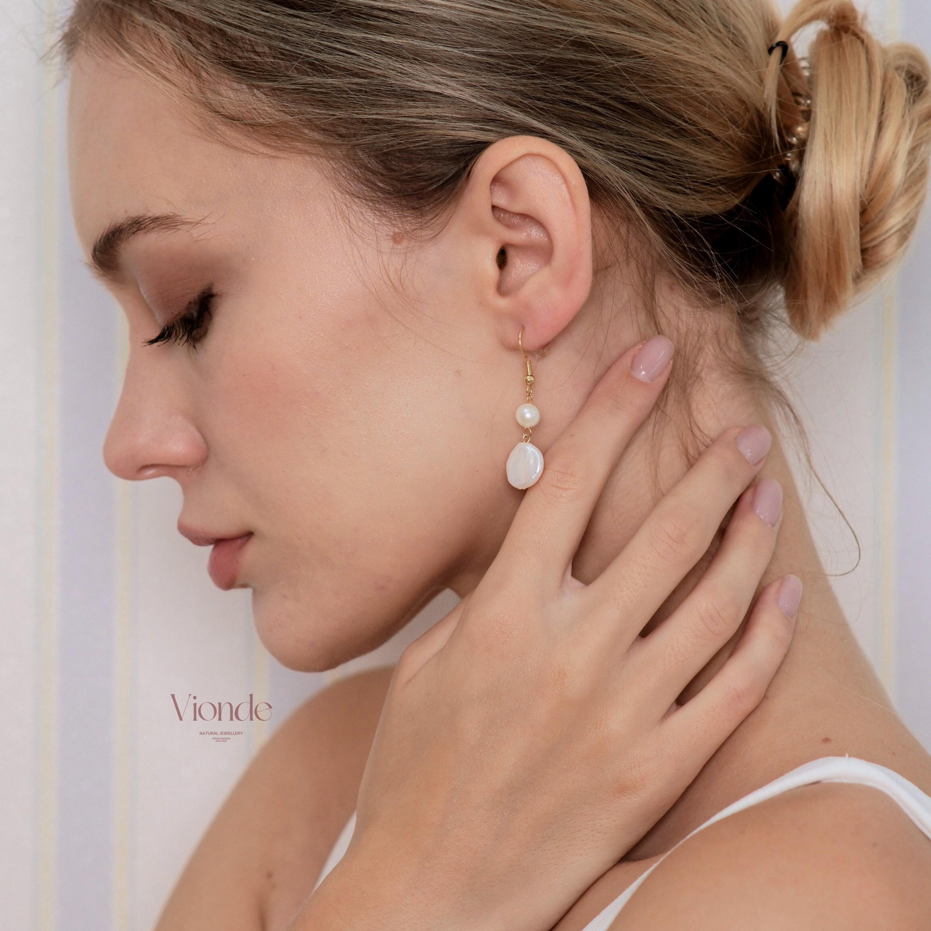 Baroque Pearl Dangle Earrings