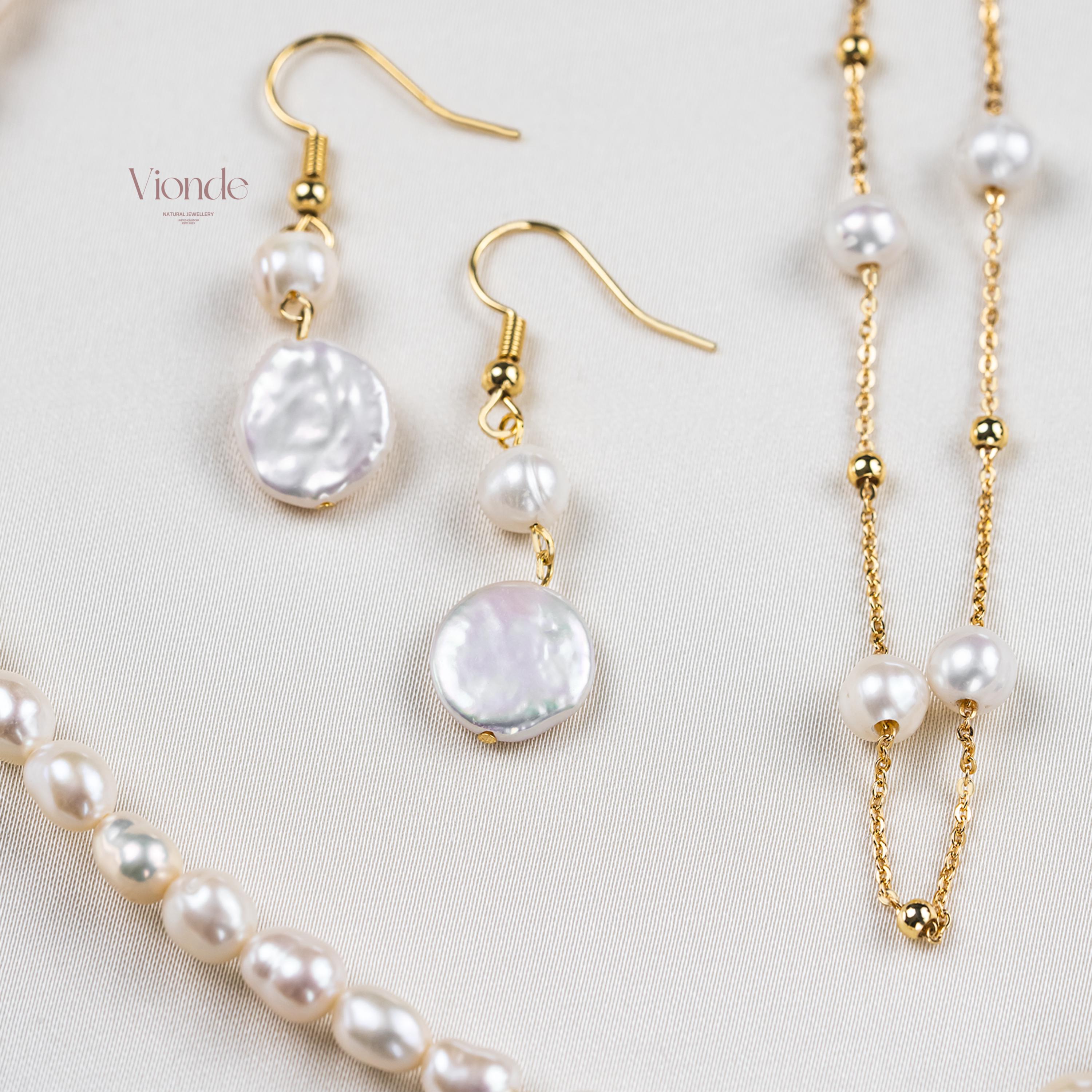 Baroque Pearl Dangle Earrings