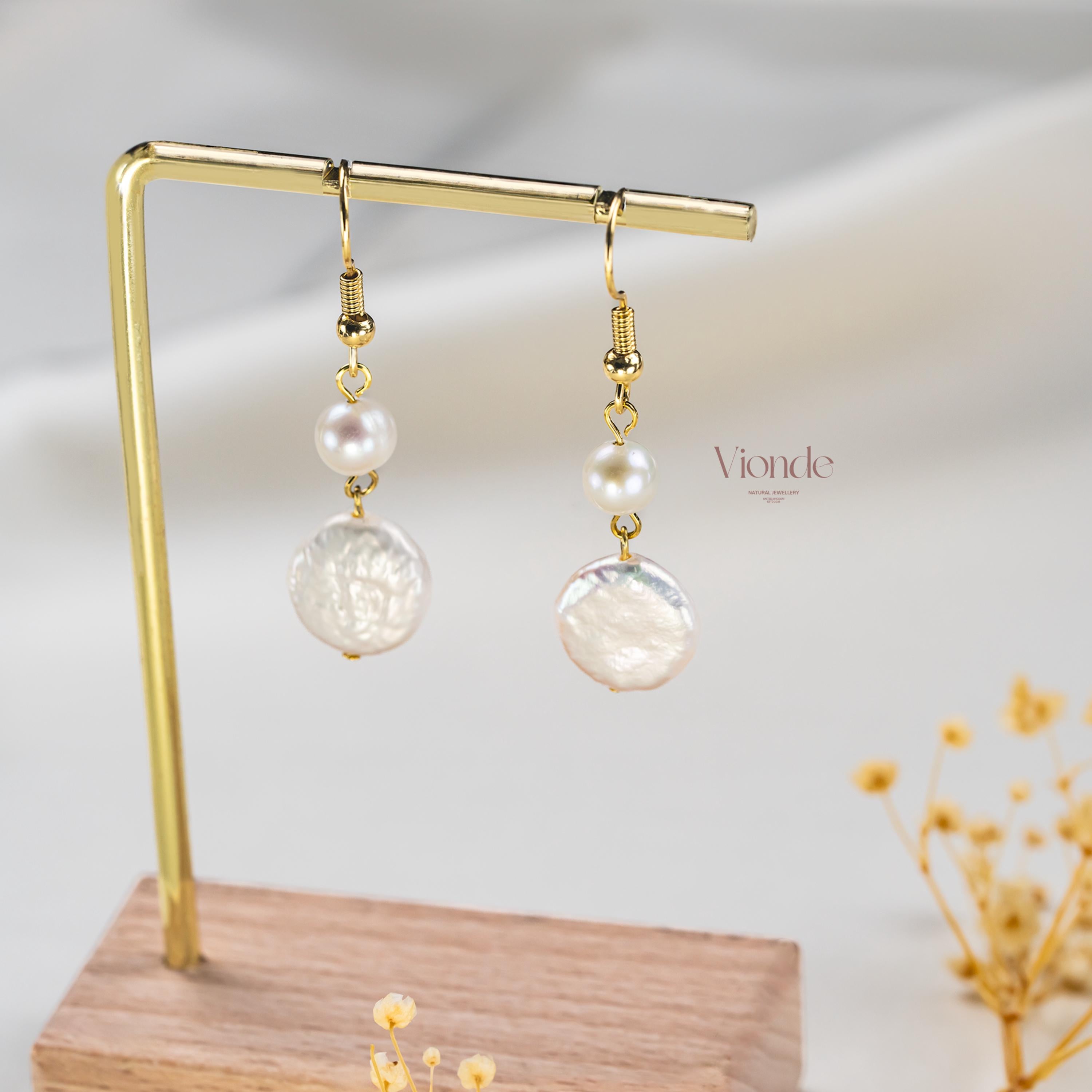 Baroque Pearl Dangle Earrings