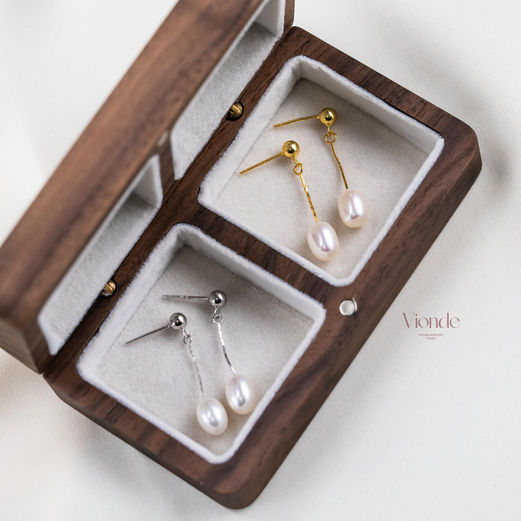 Silver Pearl Drop Earrings